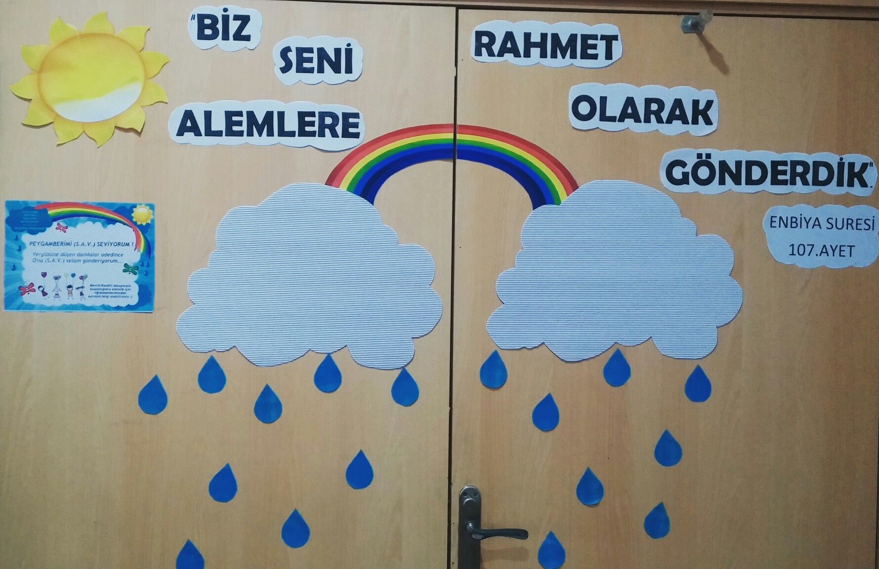 Mevlid Kandili pano çalışmaları | Mevlid Kandili pano süslemeleri