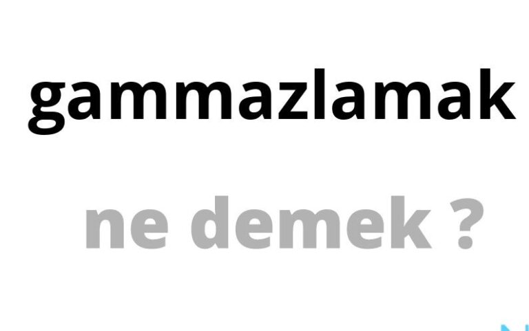 gammazlamak e