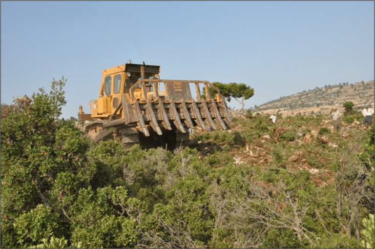 makine gucu ile arazi hazirligi ve agaclandirma