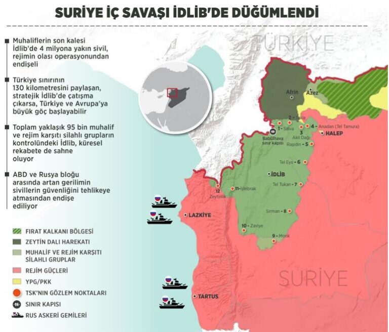 İdlib nerede İdlib nüfusu ve harita üzerindeki konumu