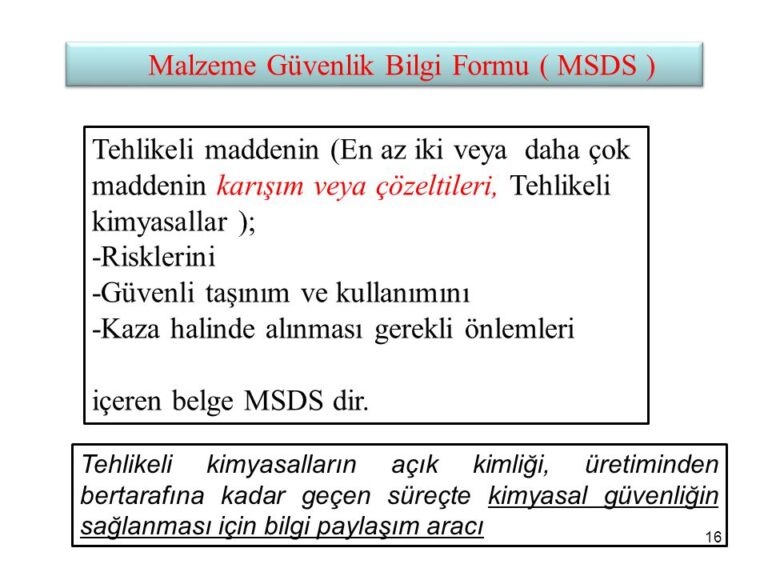 msds nedir